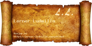 Lerner Ludmilla névjegykártya